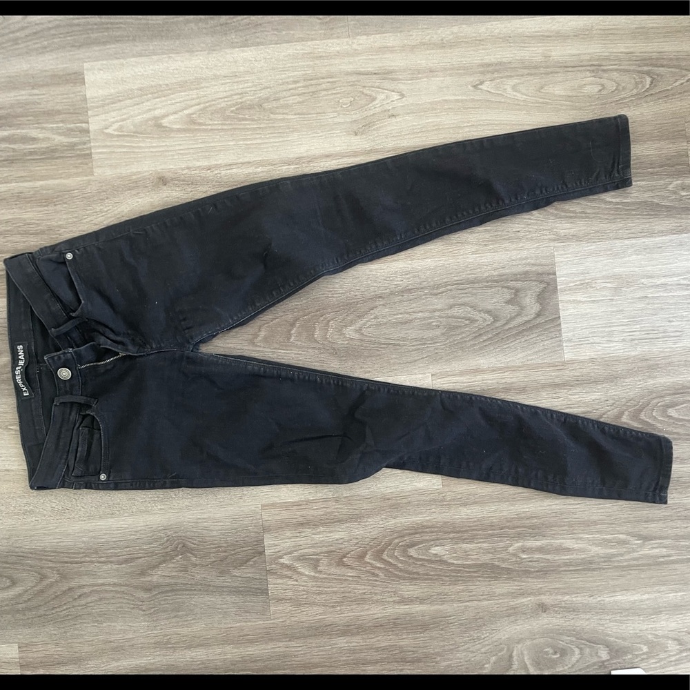 Express black skinny jeans